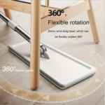 Handloser Flachmopp mit Eimer – Nass- und Trockenreinigung, perfekt für Schlafzimmer, Küchen, Wohnzimmer, Badezimmer – Wischwerkzeug 2