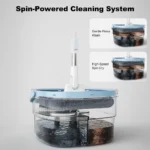 360 °   Spin Mop und Eimer Set, verdickte Faser Tuch Mop dehydrieren Hause Reinigung Werkzeug für Schlafzimmer Wohnzimmer Küche Badezimmer ﻿ 5
