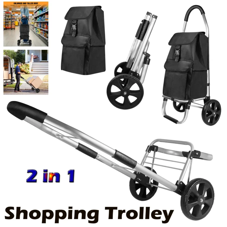 Einkaufswagen, großer, leichter, faltbarer Trolley, wasserdichte Tasche, 2 Räder, groß, leicht, faltbar 2