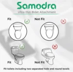 Bidet Toiletten sitz aufsatz ultra dünne nicht elektrische selbst reinigende Doppel düsen Frontal & Heck wäsche Kaltwasser Körperpflege 5