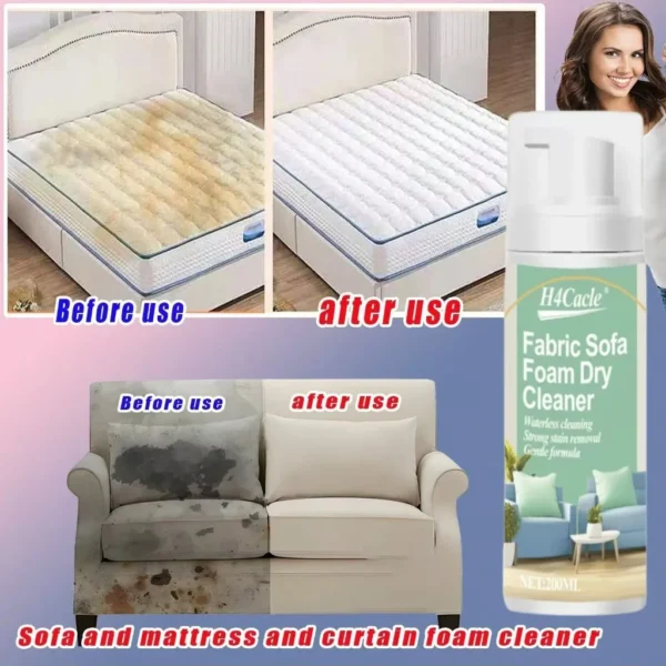 Stoff Sofa Schaum Trockenreiniger Multifunktionale Reinigungslösung Kleidung Fleckenentferner für Teppich Vorhang Kein Wasser erforderlich Mittel