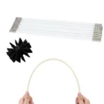 Flexible Schornstein-Reinigungsbürste, ausziehbar, flexibler Trockner, Entlüftungsreiniger, weiche Borsten, effektives Luftkanal-Reinigungswerkzeug 3