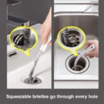 Rohrreinigungsbürste für Badezimmer, Haar, Abfluss, Waschbecken, flexible Reinigungsbürste, Abflussreiniger, Verstopfungsentferner, Lochreiniger-Werkzeug 4