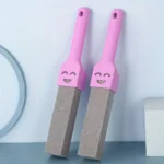 2 Stück Toilettenreiniger ohne tote Winkel, Bimsstein-Toilettenbürste zum Entfernen von Urinablagerungen und gelben Flecken