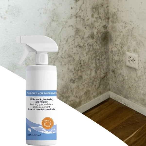 Schimmelentferner-Spray 237ml Natürlicher Tiefenreiniger Schnellwirkendes Schimmelreinigungsspray für Badezimmer Küche Wanne Fugen