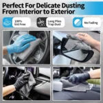 1/12PCS Grau Bambus Holzkohle Verdickt Super Saugfähigen Geschirrtuch Anti-fett Küche Putzlappen Mikrofaser Reinigungstücher 5