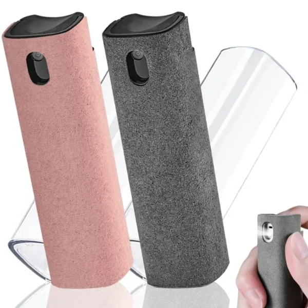 Mikrofaser-Bildschirmreiniger, Sprühflasche, Handy, Tablet, Laptop, Display, Bildschirmreinigung, Wischtuch, Press-Sprühflasche ohne Flüssigkeit