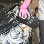 5/1pcs Auto wasch schwamm Polieren Wachsen schwarzer Schwamm blockiert Autoglas reinigung Flecken entfernungs werkzeug Haushalts reinigungs zubehör 2