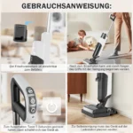 Hearten M01 Kabelloser Intelligenter Nass-Trocken-Staubsauger 18000Pa Superstarke Saugkraft Doppelter Wassertank Reinigungsgerät für den Haushalt 6