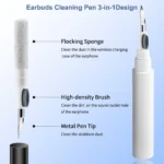 3-in-1-Bluetooth-Kopfhörer-Reinigungsstift-Werkzeug für Airpods Pro 3 2 1 Ohrhörer-Hülle, Reinigungsset, Bürstenstift für Xiaomi iPhone-Ohrhörer 2