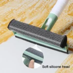 3-in-1-Fensterreinigungsbürste, Glaswischer für Badezimmerspiegel, Fenster mit Spray, doppelseitiger Fensterreiniger, Rakelwischer 2
