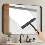 Duschabzieher für Glastüren, Silikonabzieher mit Haken, Badezimmer-Duschspiegel, Fliesen und Autofenster, streifenfreie Reinigung 3
