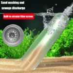 Aquarium Siphon Vakuumkies Großer Wasserwechsler Aquarium Sand Reinigung und Wasserwechsel Reinigungsset mit Verlängerungsrohr 2