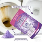 JAKEHOE Toilettenreinigungspulver Tiefenreiniger Gelbe Fleckenentferner Geruchsentferner Keramikoberflächenpflege Haushalts-Badezimmerreiniger 100g
