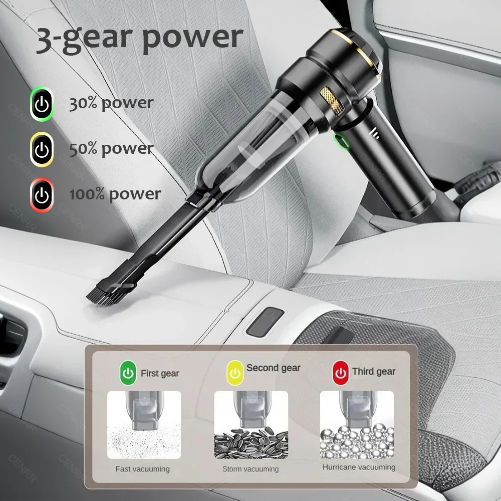 CENRR 998000 PA Auto Staubsauger Leistungsstarke Tragbare Handheld Staubsauger Für Auto Drahtlose Reiniger Roboter Auto Zubehör 2