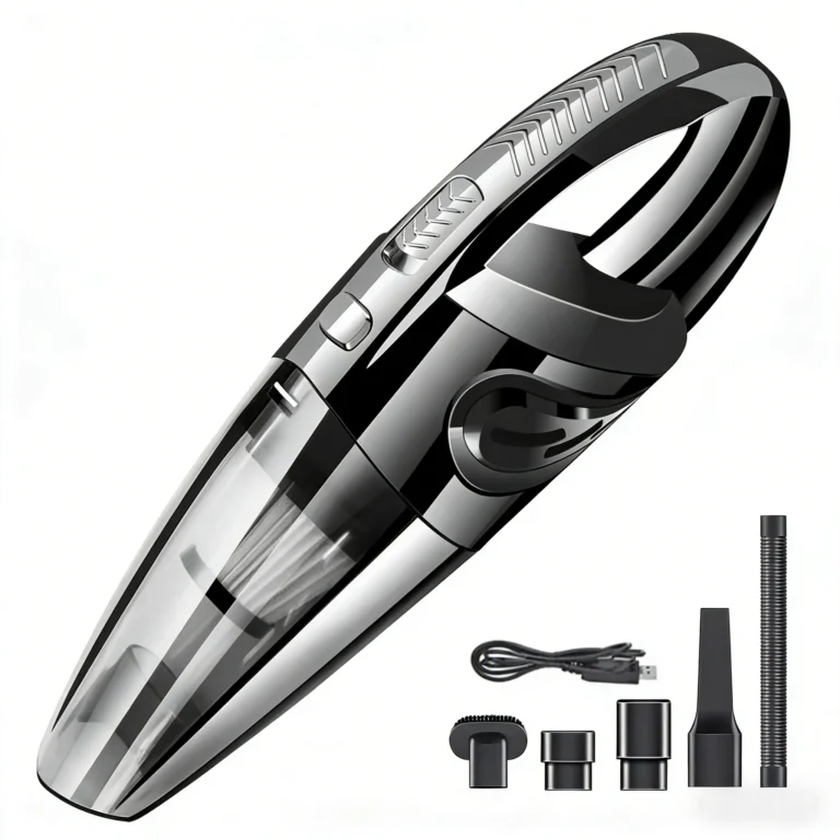 TUERBB VC01 Leichter & Tragbarer Staubsauger, Starke Leistung, USB-C Aufladbar für Autoreinigung, Haushalt und Tierhaare