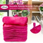 12Pcs Make-Up Entferner Pads Wiederverwendbare Gesichts Pads Make-Up Radiergummi Mikrofaser Gesichts Handtuch Gesicht Reiniger Reinigung Tücher Hautpflege Schönheit