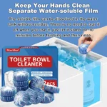 12/24 Stück Toilettenreinigungs-Brausetabletten zum Entfernen von Skala und gelben Flecken, erfrischende Dekontamination und Desodorierung 6