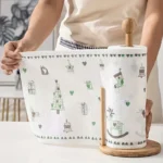 50 100 Stück/Rolle Geschirrtuch, saugfähig, verdicktes Küchenpapier, trocken und nass, nicht fettig, zufälliges Muster für die Spülbeckenreinigung, Geschirrspülen 5