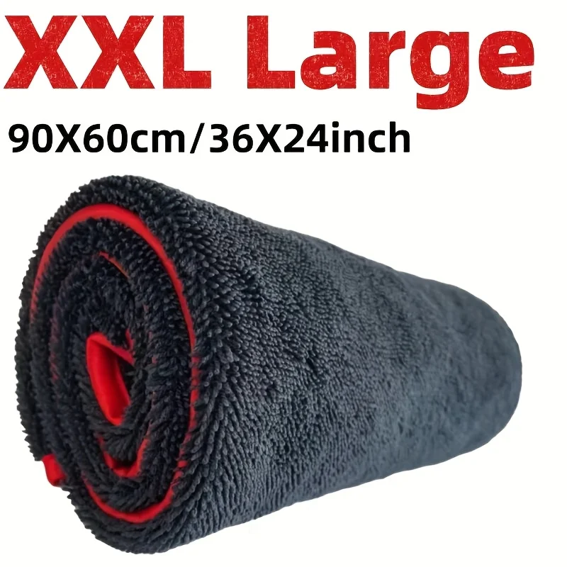 Ultra-absorbierendes Autohandtuch XXL, extra großes Mikrofaser-Trocknungstuch – ultraabsorbierende, verdickte Technologie mit Twist-Ring-Design