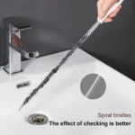 Rohrreinigungsbürste für Badezimmer, Haar, Abfluss, Waschbecken, flexible Reinigungsbürste, Abflussreiniger, Verstopfungsentferner, Lochreiniger-Werkzeug 5