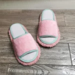 Bequeme abnehmbare Boden faul Polieren Reinigung Fuß schuhe Wischen Schuhe Mikro faser Mop Slipper 4