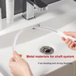 Rohrreinigungsbürste für Badezimmer, Haar, Abfluss, Waschbecken, flexible Reinigungsbürste, Abflussreiniger, Verstopfungsentferner, Lochreiniger-Werkzeug 3