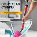 Hochdruck-Lufttoilettenreiniger mit Ergonomischem Griff, Silikon-Abflussreiniger, Leistungsstarkes Sanitär-Set für Haushalt und Kanalreinigung 2