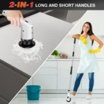 DayPlus Akku-Elektro-Reinigungsbürste, 10-in-1, multifunktionaler Schleuderwäscher, Küche, Badezimmer, Reinigungsbürste, Drehreiniger 5