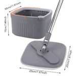 Haushaltsreinigungsmop mit Wasserabscheidung, 4/6/8/10-teiliges Mopptuch-Set, Automatischer Bodenmop, Mikrofaser-Schmutztrennmop, Selbstreinigend 6