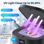KUNPHY Ultraschallreiniger, Schmuckreiniger-Set, UV-Licht, Sterilisation, Sonic, 48 kHz, für Uhren, Kontaktlinsen, Brillen, Prothesen, Zähne 2