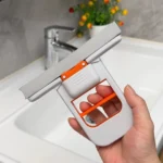 4-teiliges Set: Neuartiger Desktop-Reiniger – Schnelle Reinigung, faltbar, platzsparend, Handheld-System für Zuhause, Büro, Bad, Küche 4