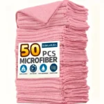 5–50 Stück hellrosa Mikrofaser-Küchentücher, super saugfähig, weich, langlebig, Reinigungstücher für Glas, Arbeitsplatten, Pfannen, Schüsseln, Wasserhähne