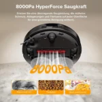 Roborock QV 35A Saug- und Wischroboter, 8000 Pa Saugleistung, Upgrade vom Qrevo S, All-in-One-Dock, Anti-Tangle-Bürste, automatische Wischfunktion 3