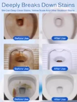 Blaue Toilettenreiniger-Tabletten mit Doppelwirkung entfernen Flecken und Gerüche, langanhaltende WC-Reiniger-Blöcke, Badezimmer-Reinigungsprodukte. 4