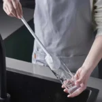 Faltbar 360° °   Silikon-Reinigungsbürste, Langstieliges Design, Wiederverwendbar für Flaschen & Becher 2