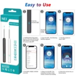 Smart Visuelle Ohr Reiniger HD Ohr Sticks Otoskop USB C Lade Endoskop Wachs Entfernung Werkzeug Earpick MIni Kamera Gesundheit Pflege Set 6