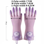 1 Paar rutschfeste Spülhandschuhe mit Cartoon-Motiv, verlängerte Wäsche-Reinigungshandschuhe, wiederverwendbare, reißfeste Küchen-Reinigungshandschuhe 6