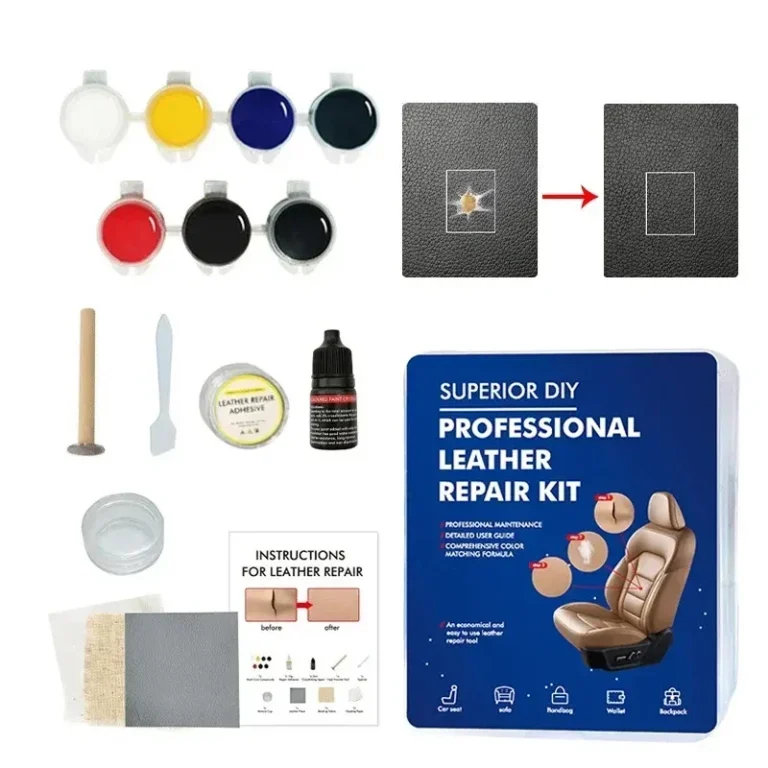 Professionelles Flüssigleder-Reparaturset, Autositz-Sofa-Leder-Restaurierungsset zum Ausbessern von Kratzern, Rissen und Löchern 2