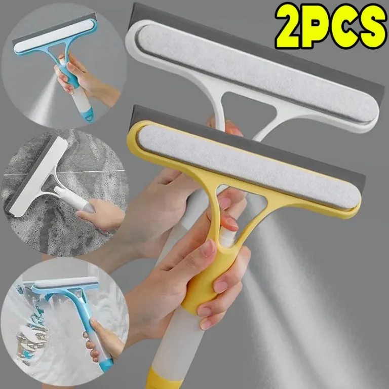 3-in-1-Rakel zum Reinigen von Fenstern, multifunktionaler Glasspiegelwischer mit Sprühflasche, Mikrofaser-Peeling, Werkzeuge für den Haushalt und Autoreiniger