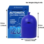 Automatischer Toilettenreiniger mit tragbarem Design, Wal-Design, langsame Reinigung, 1 Flasche, 150 g Gel 2