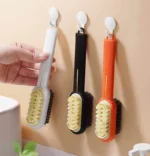 2-seitige Reinigungsbürste aus Wildleder mit langem Griff, Schuhbürste, Turnschuhe, Reiniger, Schuhe, Flecken, Staub, Stiefelreiniger, Fleckenentfernung, Gummibürste 3