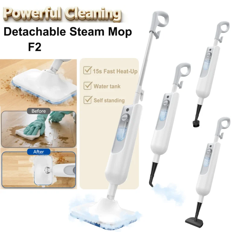 INSE F2 Steam Mop Leistungsstarker 12-in-1-Handschrubb-Dampfreiniger Abnehmbarer Hochtemperatur-Dampfmopp für Hartholzteppiche