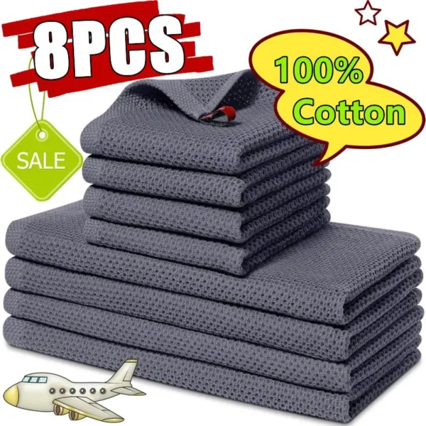 Neue 8-1PC 100% Baumwolle Handtuch Weichen, Saugfähigen Geschirrtuch Küche Dish Lumpen Atmungsaktive Gesicht Waschen Handtuch Haushalt reinigung Waschlappen
