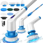 Leebein Elektrische Reinigungsbürste, 2026 Neues Spin Scrubber, IPX65 wasserdichter und 9 Bürstenköpfen, ausziehbarem langem Griff und 2 Geschwindigkeiten, Schrubber für Badezimmer, Boden, Küche