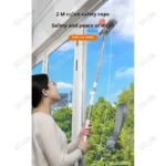 JOYBOS 40 cm Spin Flat Mop & Bucket Set – 360 °   Reinigung der Nass-Trocken-Trennung für Hartholz-/Laminat-/Vinylfliesen 2