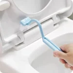 Gebogene Toilettenbürste S-förmige Kleine WC-Bürste Tragbarer WC-Reiniger Gebogene Seitenbürste mit Langem Griff für Ecken
