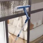 Teleskop-Fensterabzieher, Glasreinigungswerkzeug, Windows-Reinigungsset, Ausrüstung mit Verlängerungsstange für hohe Fenster, Spiegel