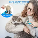 2in1 Edelstahl Pet Deshedding Pinsel Hund Haarentferner Haustier Pelz Knoten Cutter Welpen Katze Kamm Bürsten Hunde Pflege Verschütten liefert 6