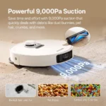 COTIAR Roboterstaubsauger E50 - Roboterstaubsauger und Bodenwischer mit intelligentem Lasernavigationssystem, 9000 Pa Saugkraft, Weiß EU 3